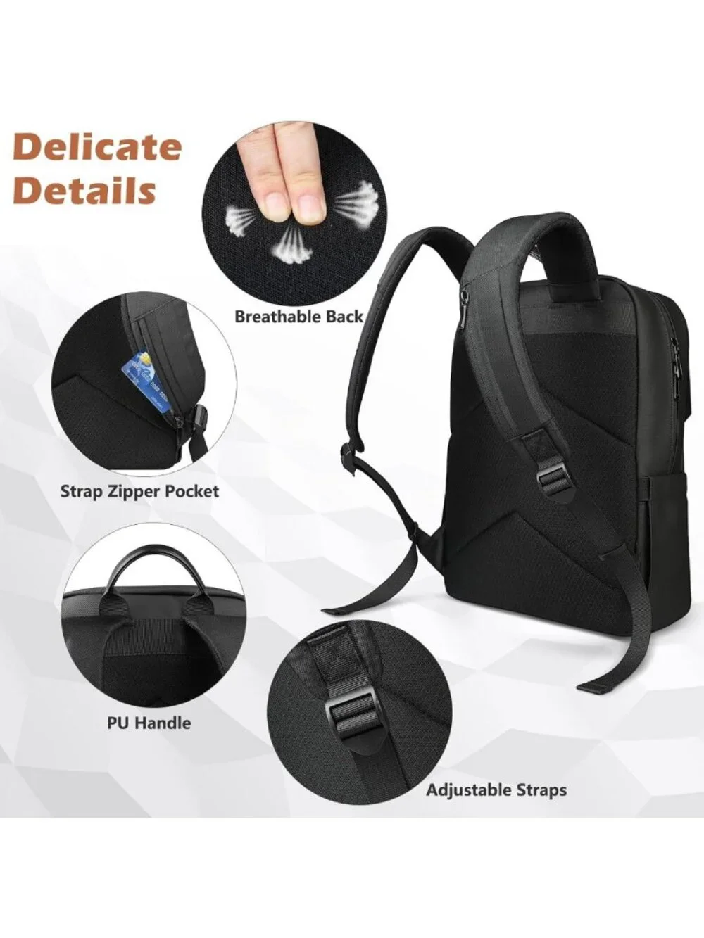 Sleek Slim Laptop Backpack for Men & Women | Stylish, Lightweight, Durable